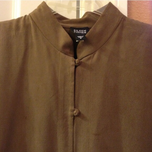 100% silk Eileen Fisher Shirt - Picture 2 of 7